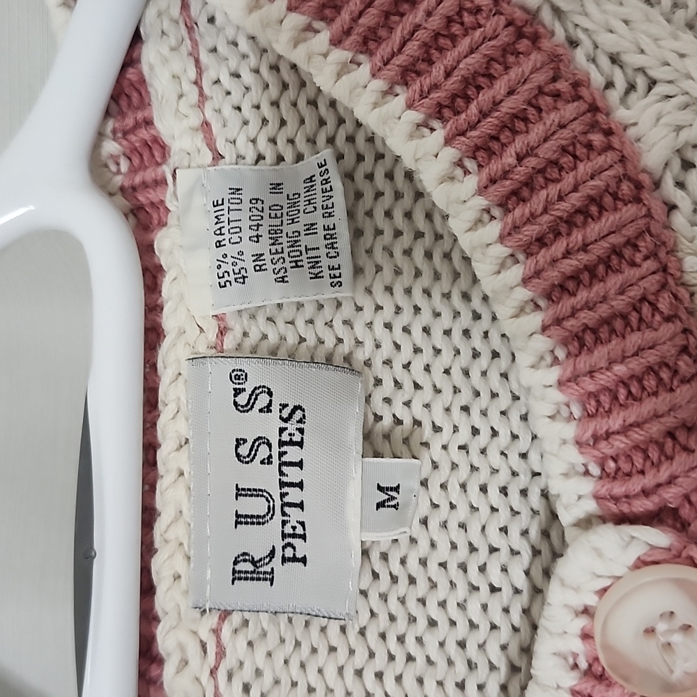 Russ Petites Elegant Floral Cardigan Sweater - Picture 8 of 10